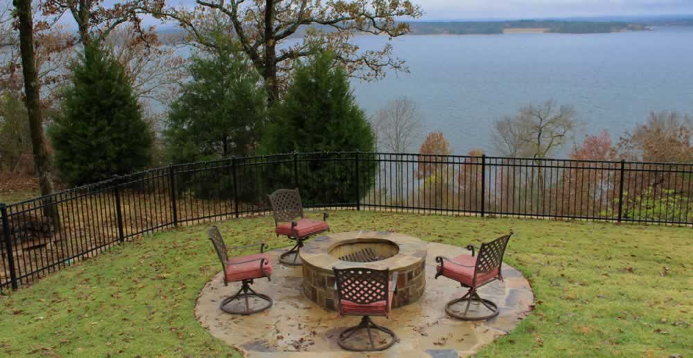 Back yard of waterfront home overlooking Lake Palestine near Tyler