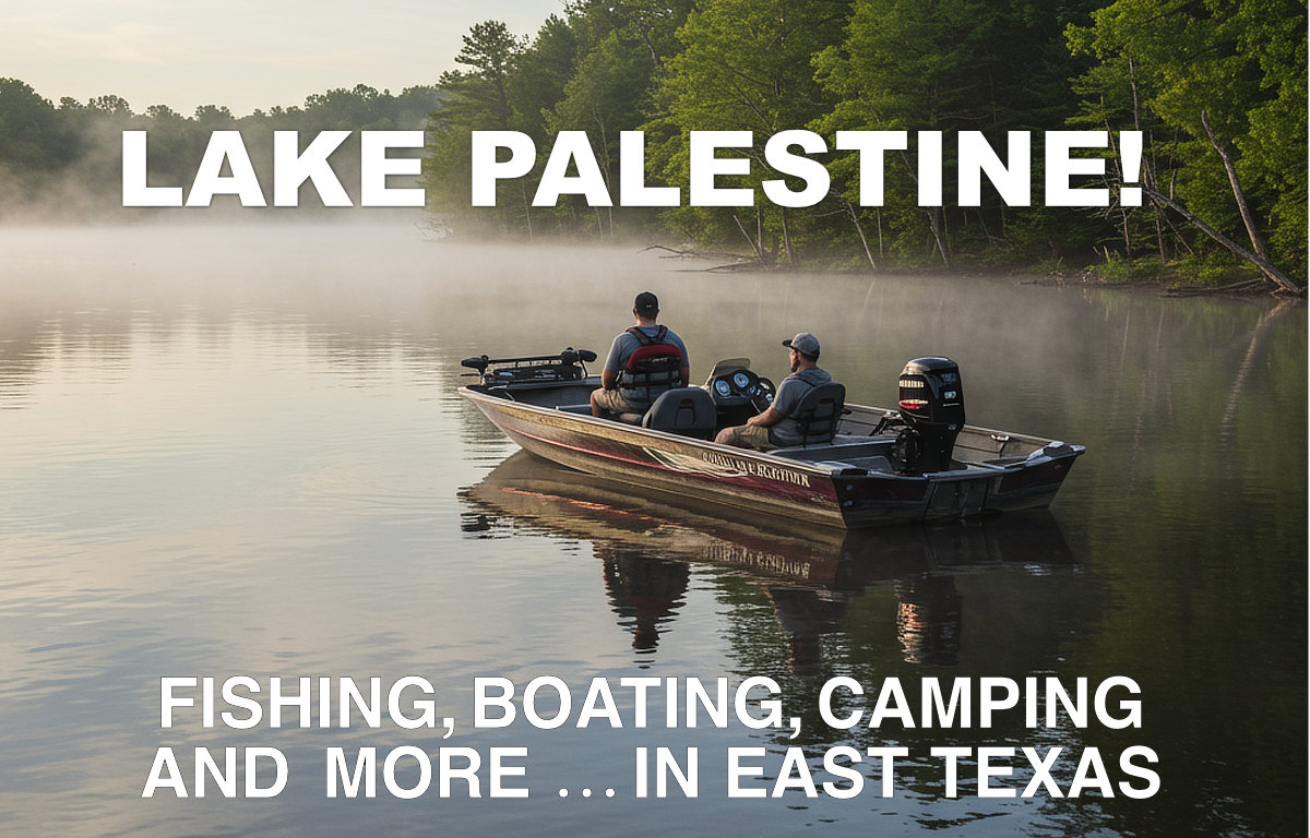 Welcome to Lake Palestine in East Texas, near Tyler and Dogwood City ... locale of fishing, boating, camping and more outdoor fun!